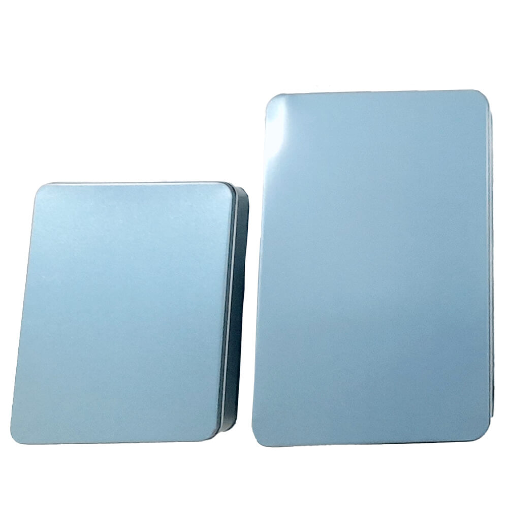 Askar Metall Rektangulära Blå