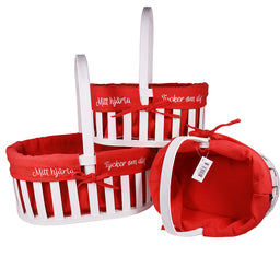 Basket, Alva with text "Alla Hjärtan"