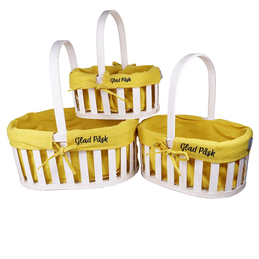 Basket, Alva with text "Happy Easter"