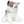 Katt Kitty vit/grå 24 cm