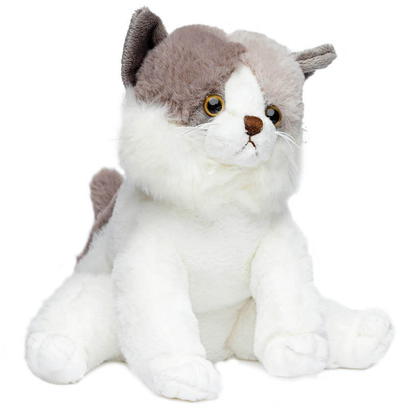 Katt Kitty vit/grå 24 cm