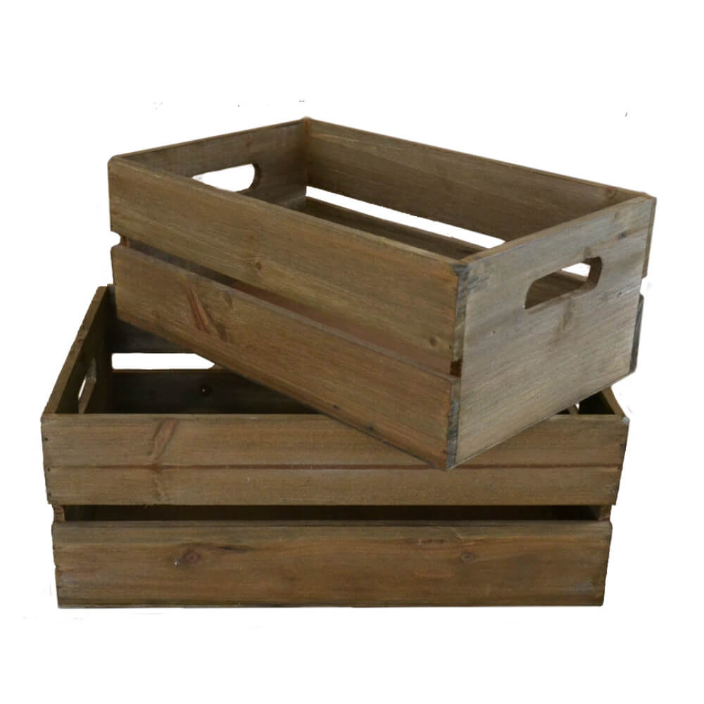 Wooden box full side - brown
