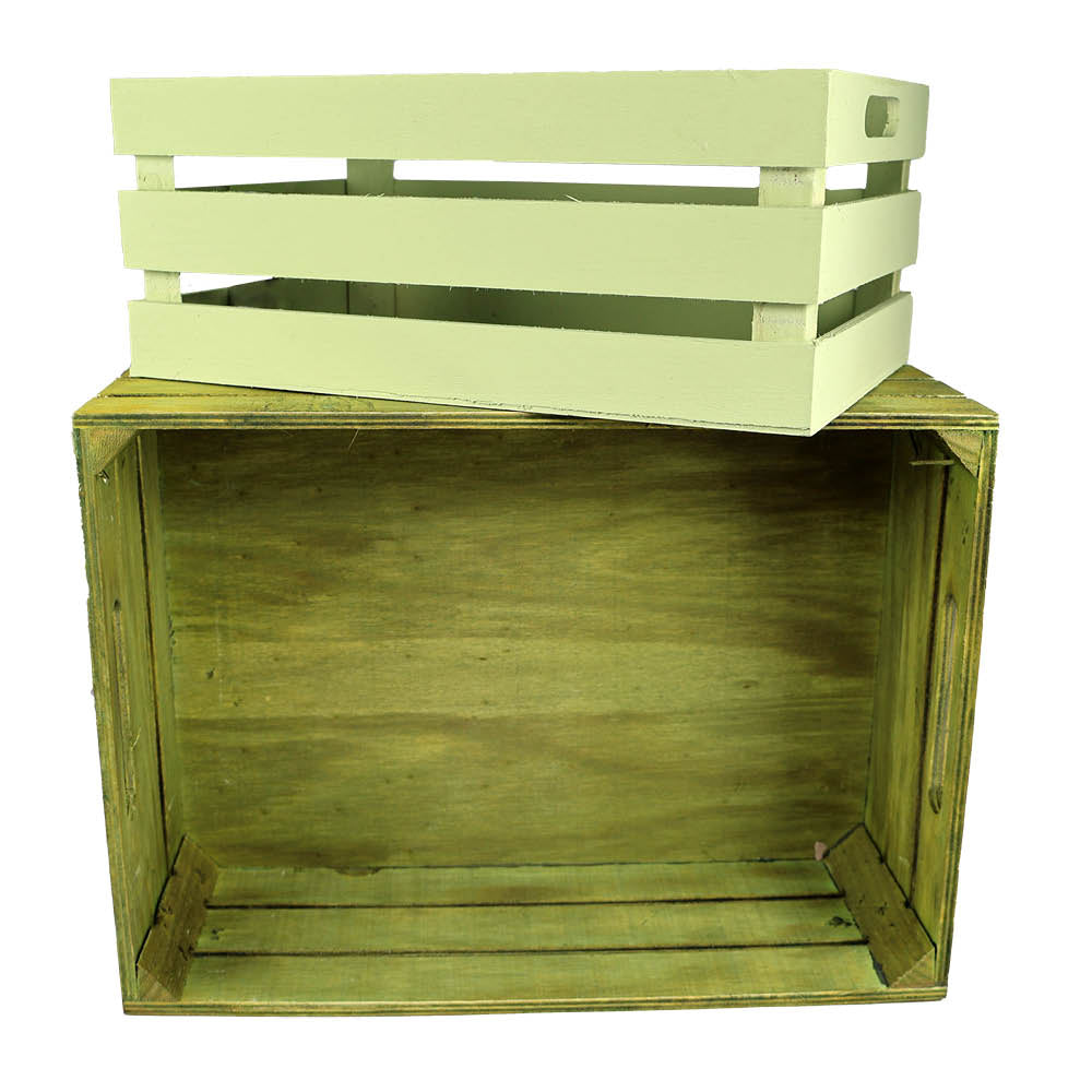 Wooden crate - green