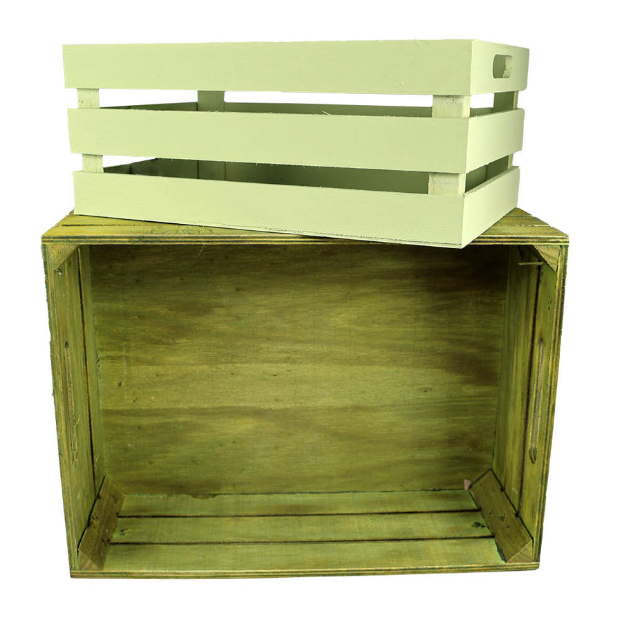 Wooden crate - green