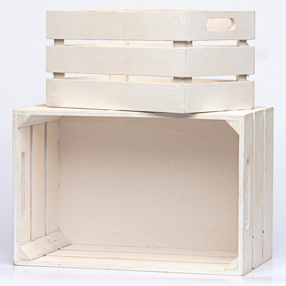 Wooden box - white